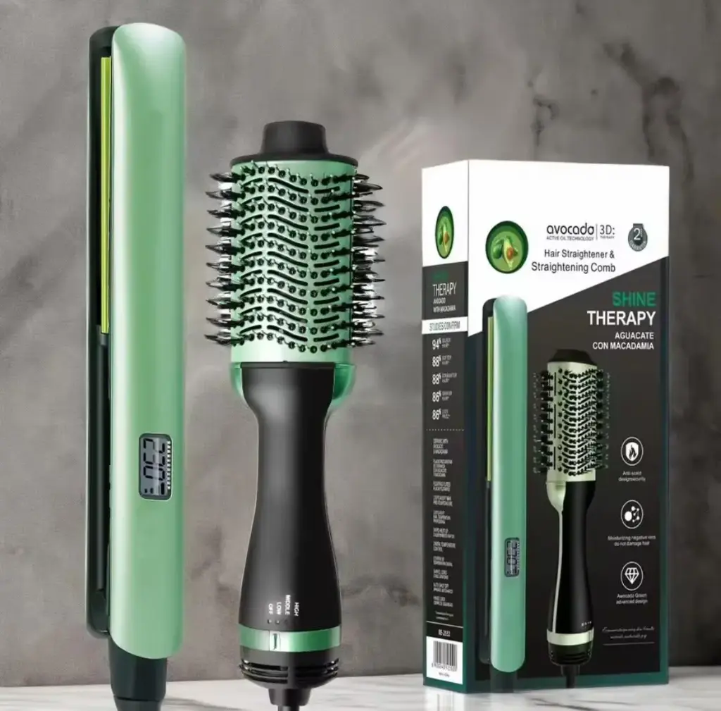 COMBO PLANCHA DE AGUACATE 🥑 + CEPILLO SECADOR AGUACATE