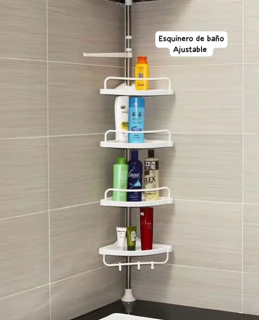 🧼Esquinero de baño Ajustable  4 niveles 🧼