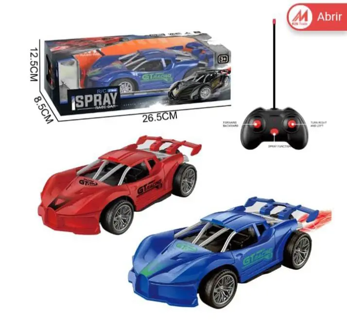 CARRO CONTROL REMOTO BOTA HUMO LUZ LED