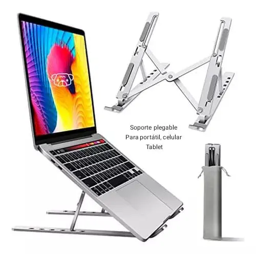 Soporte para celular o laptop, plegable ajustable