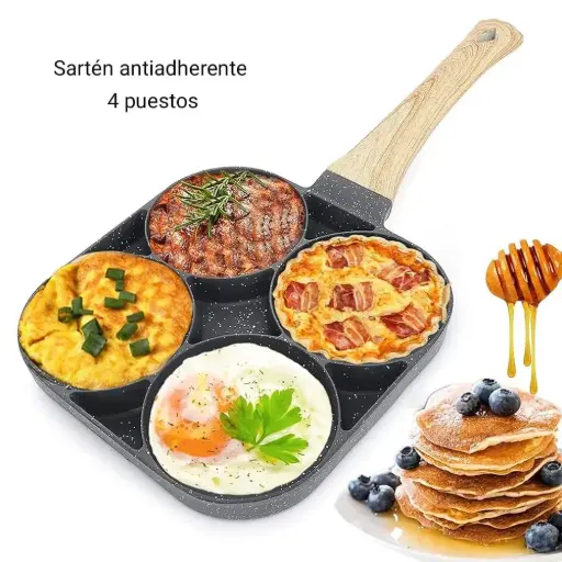 SARTEN ANTIADHERENTE 4 PUESTOS